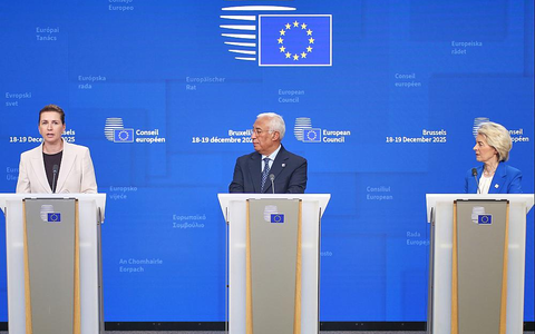 Frederiksen, Costa und von der Leyen am 19.12.2025 - Foto: über dts Nachrichtenagentur