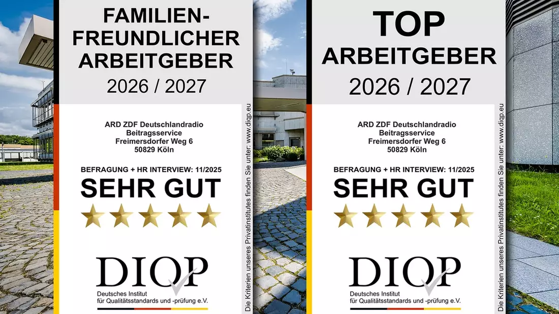 Beitragsservice überzeugt erneut als familienfreundlicher und attraktiver Arbeitgeber - Bild: presseportal.de