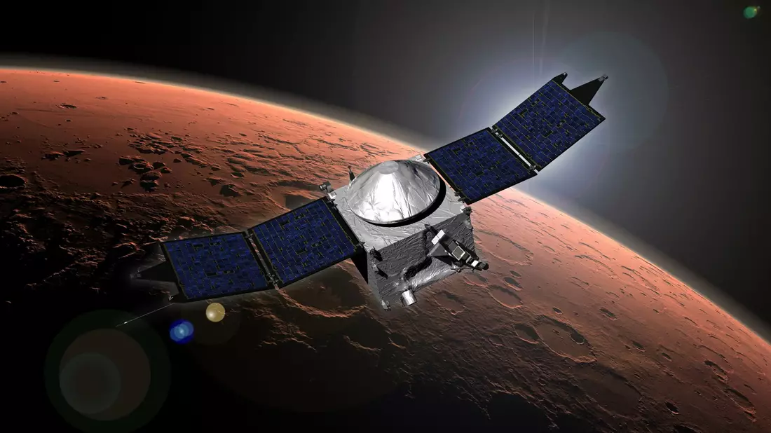 Der Kontakt zur Nasa-Sonde «Maven» ist abgebrochen.  - Bild: picture alliance / Nasa/Goddard Space Flight Center/NASA/dpa