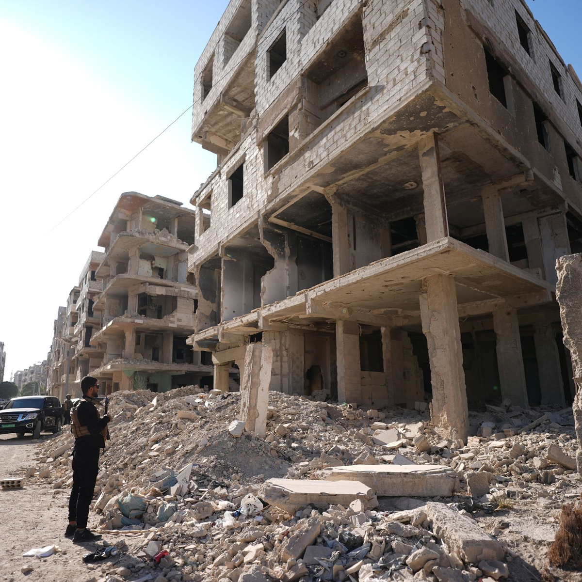 Zerstörte Häuser im syrischen Harasta, einem Vorort von Damaskus. (Archivbild) - Foto: Marcus Brandt/dpa