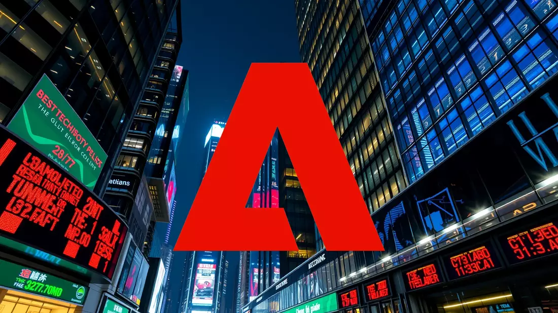 Adobe: Un Titulo Entre el Récord y la Incertidumbre Illustration mit AI erstellt übermittelt durch boerse-global.de