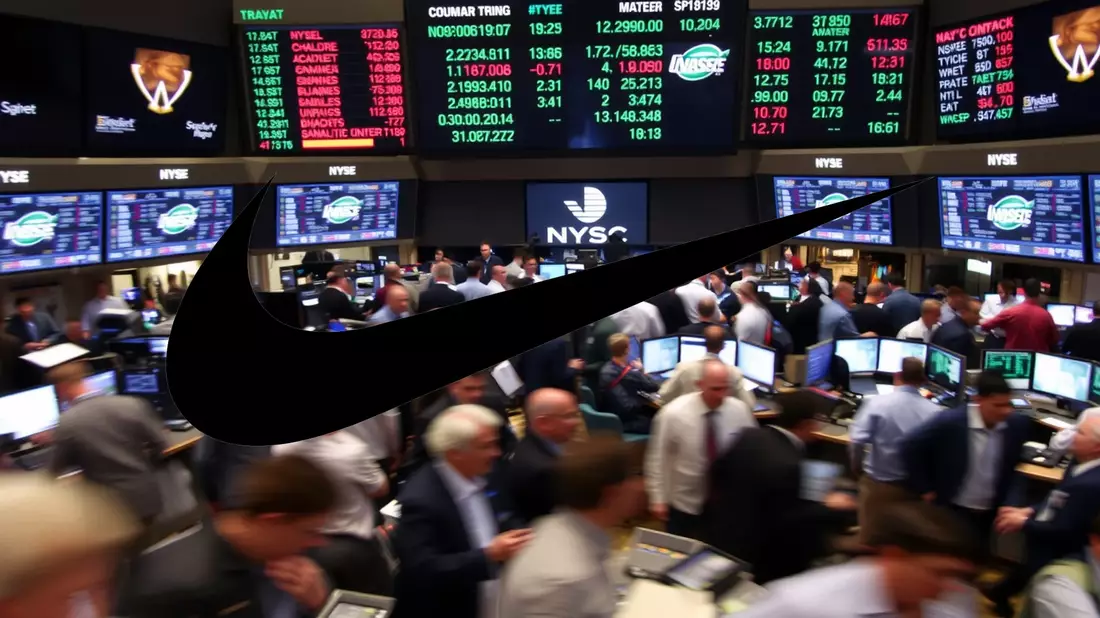 Nike Shares Tumble as Profit Plunge Alarms Market Illustration mit AI erstellt übermittelt durch boerse-global.de