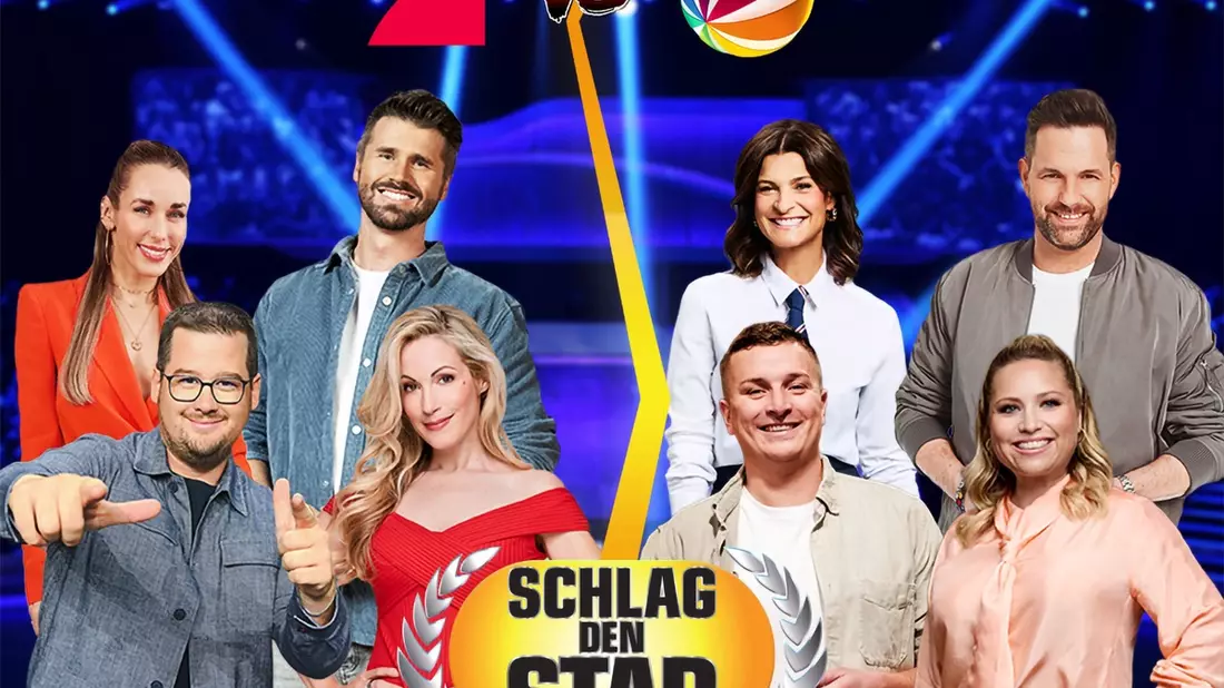 Annemarie Carpendale Thore Schölermann Marlene Lufen Matthias Killing Chris tall Andrea Kaiser Aaron Troschke Caroline Frier Schlag den Star - Bild: Joyn, presseportal.de