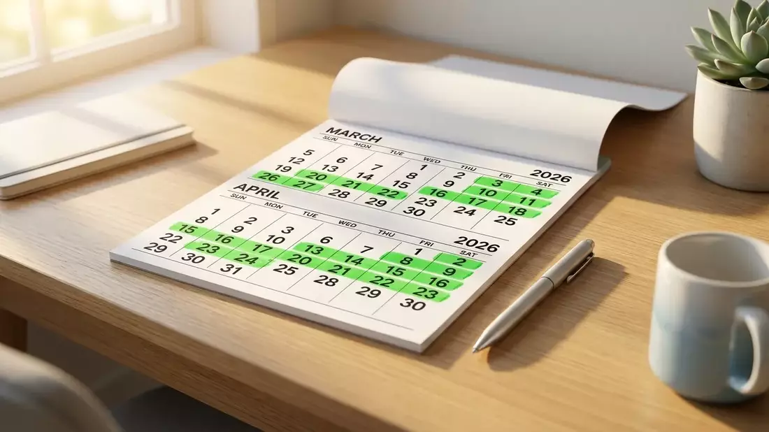 Kalender 2026: So verdoppeln Sie Ihre freien Tage - Bild: über boerse-global.de