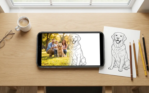 Splat: KI-App verwandelt Familienfotos in Malvorlagen - Foto: über boerse-global.de