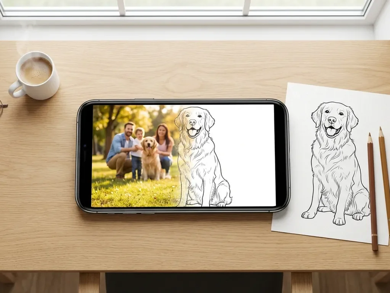 Splat: KI-App verwandelt Familienfotos in Malvorlagen - Foto: über boerse-global.de