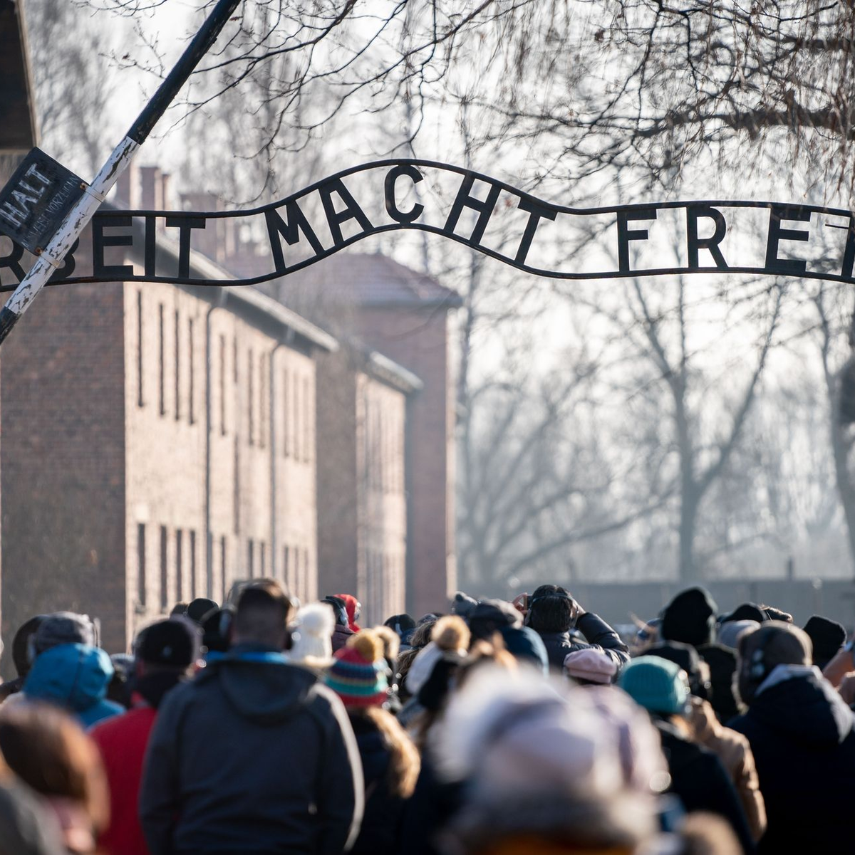 Besucher gehen durch den Eingang des früheren Konzentrationslager Auschwitz I. (Archivbild) - Foto: Kay Nietfeld/dpa