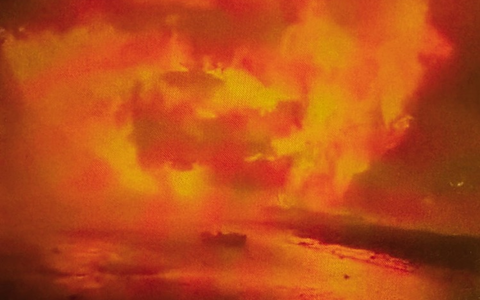 FW Datteln: Mit LPG betriebener PKW brannte vollständig aus; Sicherheitsventil des Gastanks blies ab - Foto: presseportal.de