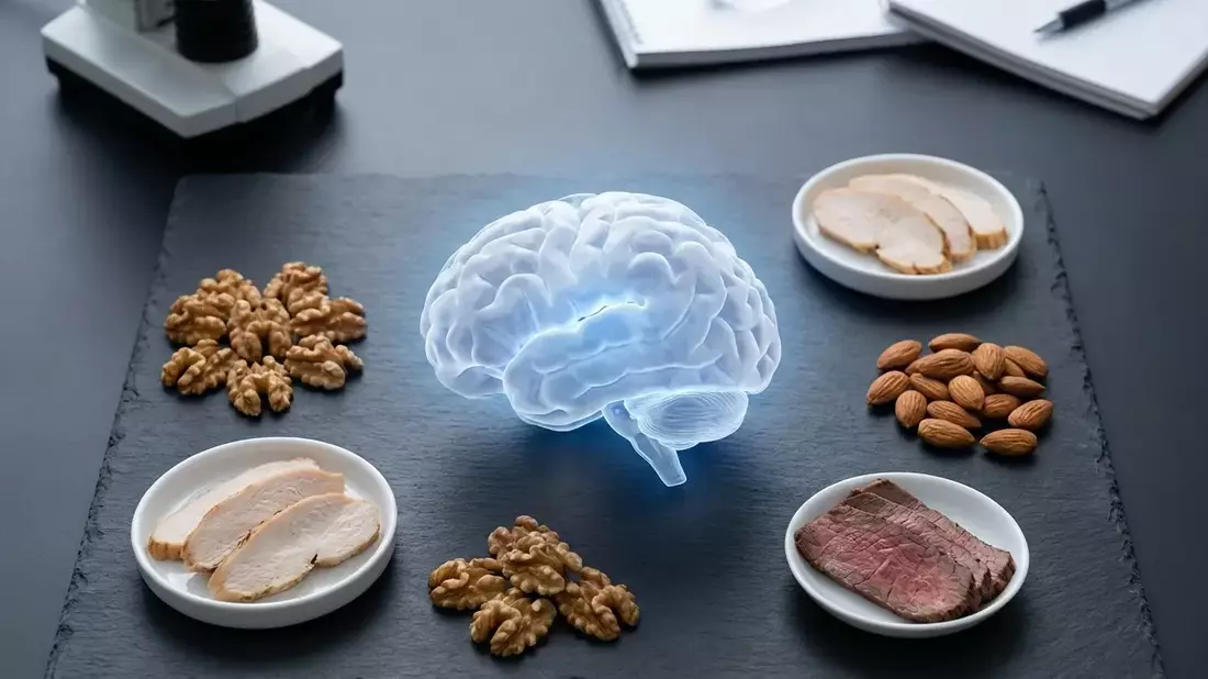 Protein-Boost beschleunigt das Gehirn Illustration mit AI erstellt übermittelt durch boerse-global.de