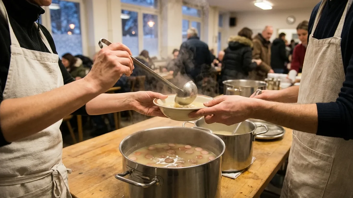 David Alaba serviert in Wiener Obdachlosen-Einrichtung - Foto: über boerse-global.de
