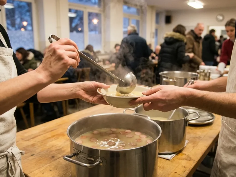 David Alaba serviert in Wiener Obdachlosen-Einrichtung - Foto: über boerse-global.de