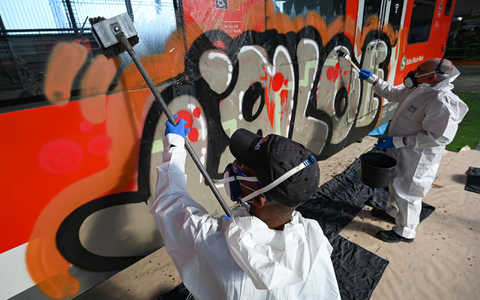 Schmierereien verursachen Millionen-Schäden bei der Bahn. (Archivbild) - Foto: Arne Dedert/dpa