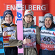 Drei Kandidaten für den Tourneesieg: Domen Prevc, Ryoyu Kobayashi und Felix Hoffmann (l-r). (Archivbild) - Foto: Urs Flueeler/KEYSTONE/dpa