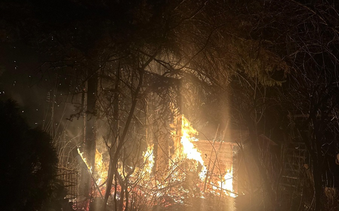 FW-E: Brand einer Gartenlaube am Heilig Abend in Essen-Frintrop - Feuer greift auf umliegendes Gehölz über - Foto: presseportal.de