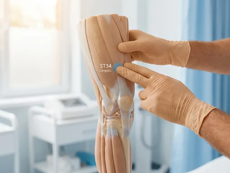 Liangqiu-Punkt: TCM-Notfallknopf bei akuten Knieschmerzen - Foto: über boerse-global.de