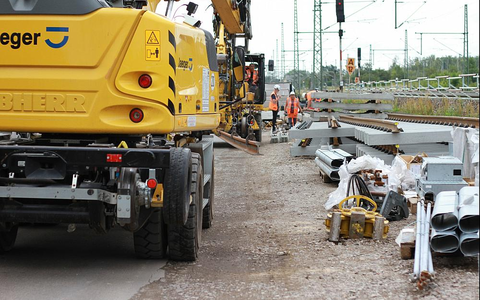 Bauarbeiten an der Bahnstrecke Halle (Saale) - Leipzig bei Kanena (Archiv) - Foto: über dts Nachrichtenagentur