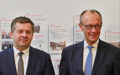Sven Schulze und Friedrich Merz (Archiv) - Foto: über dts Nachrichtenagentur