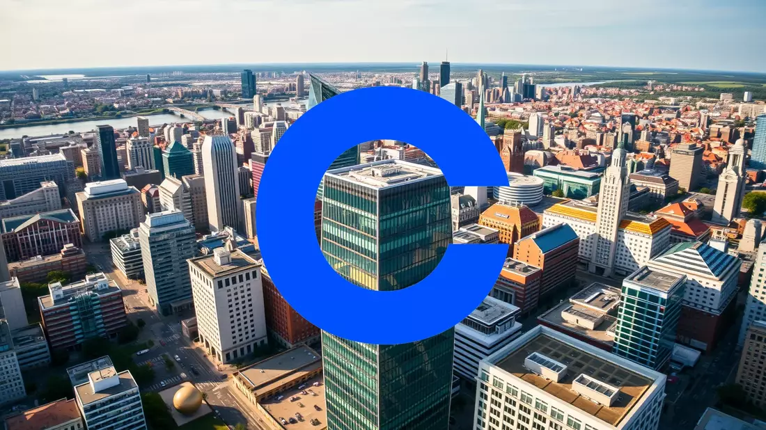 Coinbase Shares Face Mounting Challenges Amid Divergent Analyst Views Illustration mit AI erstellt übermittelt durch boerse-global.de