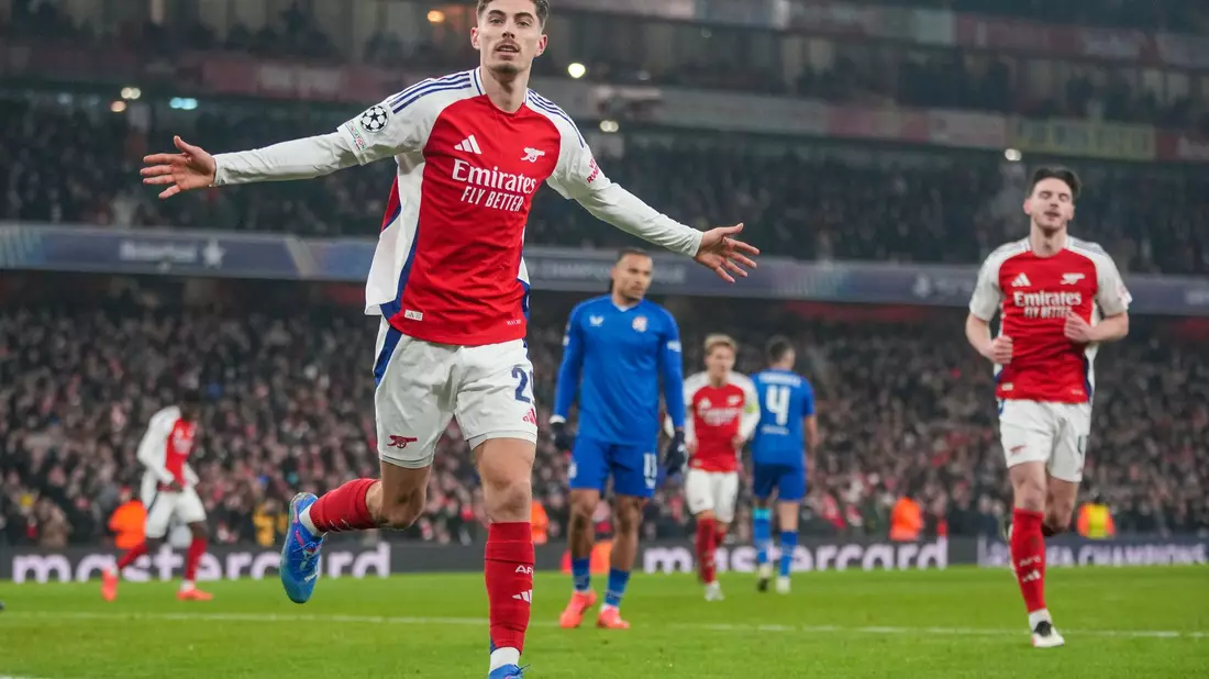 So sehen ihn die Arsenal-Fans am liebsten: Kai Havertz. (Archivbild) - Bild: Kin Cheung/AP/dpa
