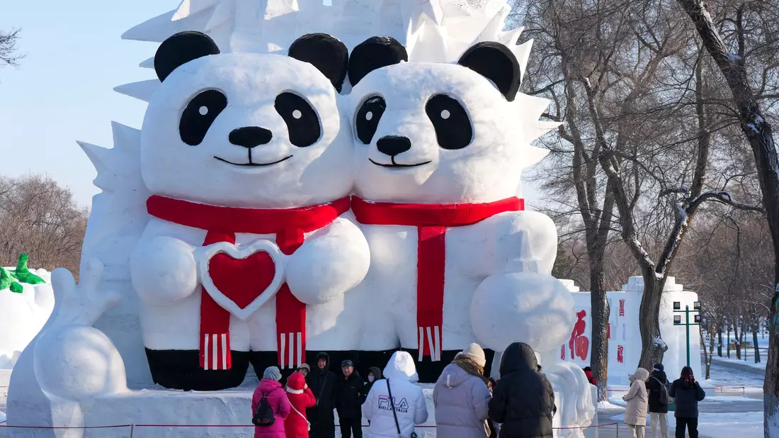«Mr. Snowman» ist Teil der diesjährigen Expo.  - Bild: Wang Song/XinHua/dpa
