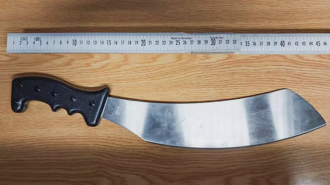BPOL-HRO: 23-jähriger Reisender mit Machete am Hauptbahnhof Schwerin festgestellt - Bild: presseportal.de