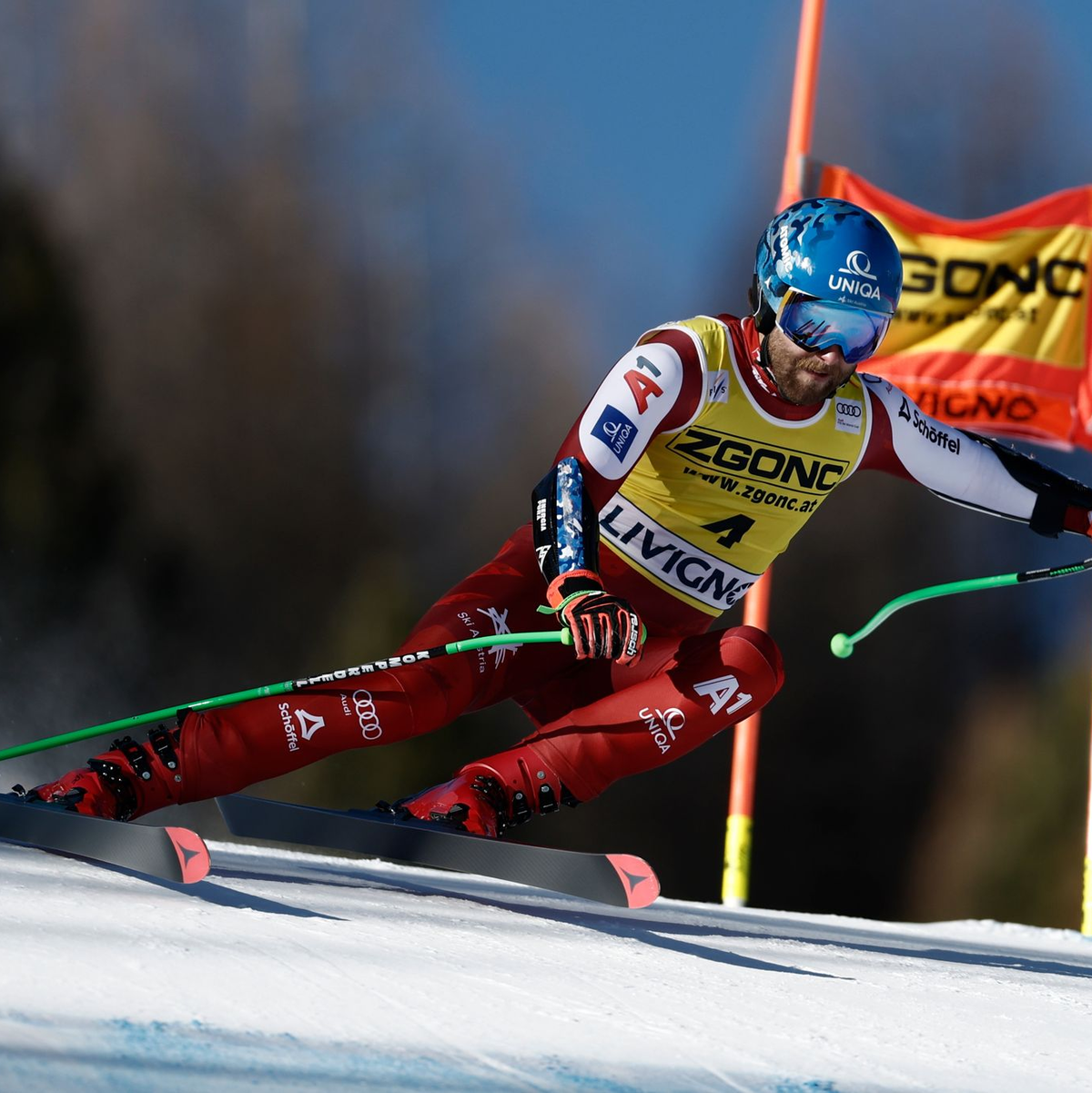 Der Österreicher Marco Schwarz feierte in Livigno seinen achten Weltcup-Sieg. - Foto: Gabriele Facciotti/AP/dpa