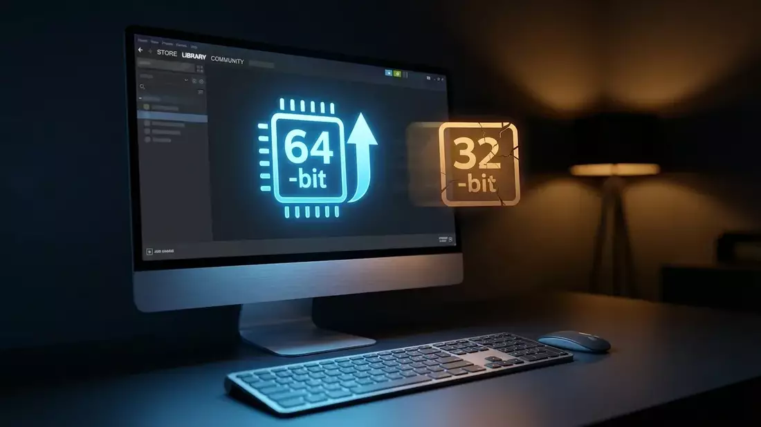Steam: Ab 2026 kein 32-Bit-Windows mehr - Bild: über boerse-global.de