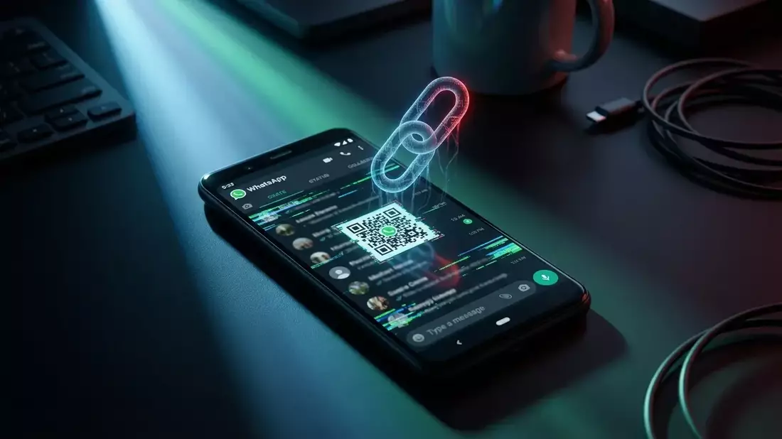 WhatsApp-Konto gekapert: Neue GhostPairing-Methode umgeht Passwörter Illustration mit AI erstellt übermittelt durch boerse-global.de