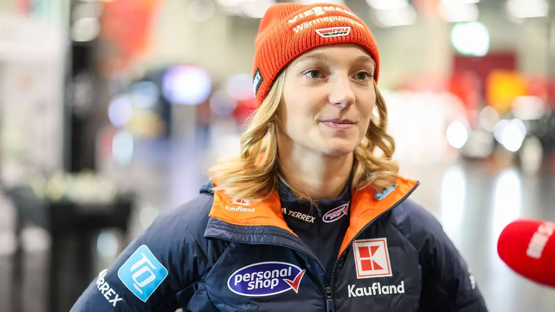 Prägte das deutsche Skispringen: Katharina Schmid. (Archivbild) - Bild: Daniel Löb/dpa