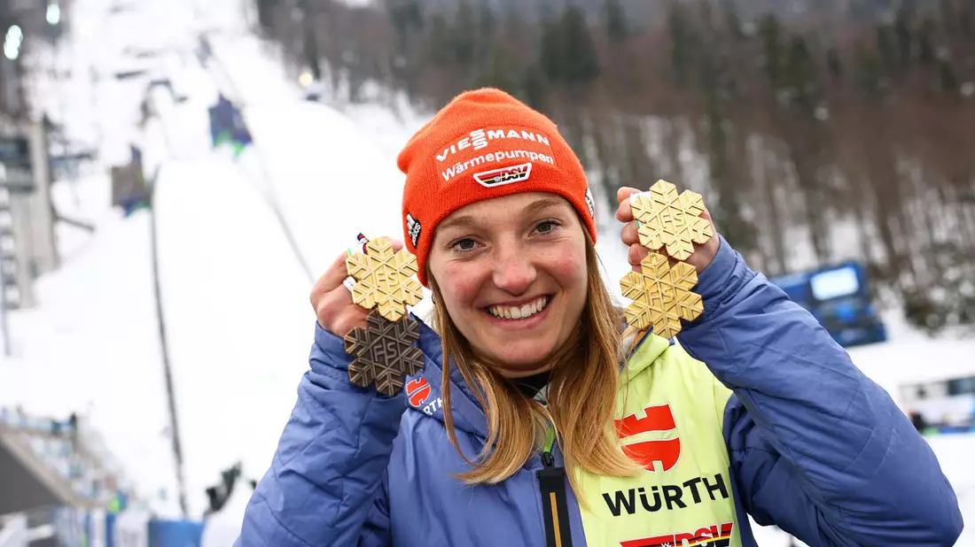 Katharina Schmid beendet ihre Karriere. (Archivbild) - Bild: Daniel Karmann/dpa