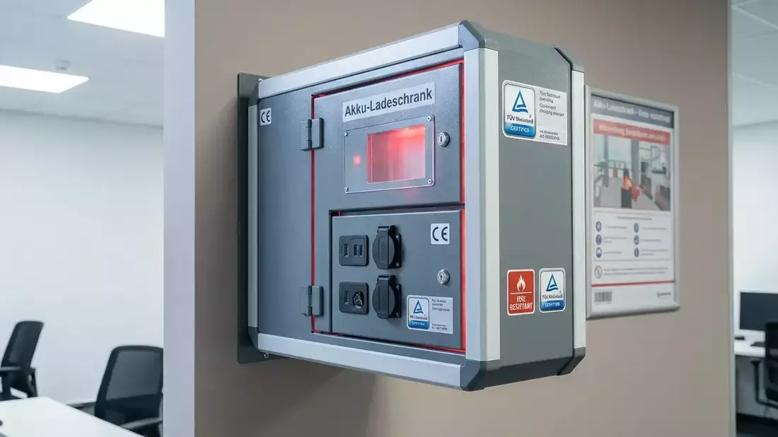 Akku-Sicherheit: Weihnachtsbrände schärfen Regeln für Büros Illustration mit AI erstellt übermittelt durch boerse-global.de
