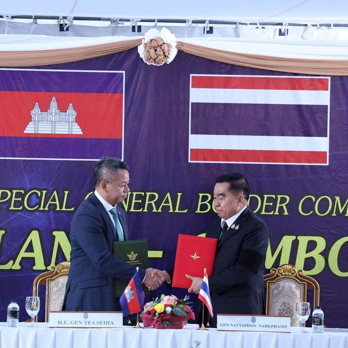 Thailand und Kambodscha hatten sich am Samstag auf eine Waffenruhe geeinigt.  - Foto: Uncredited/Agence Kampuchea Press (AKP)/AP/dpa