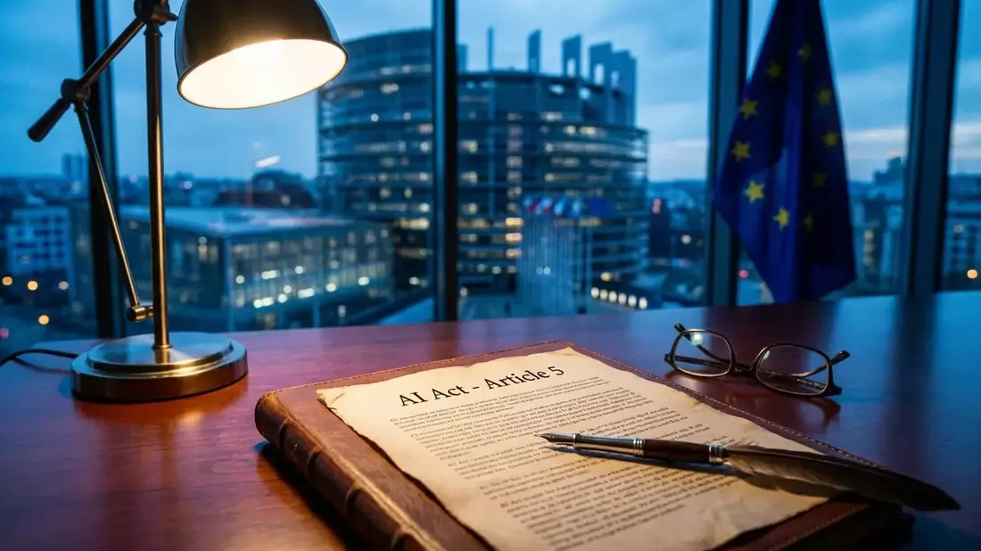 KI-Verordnung: EU prüft erste Verbote und plant Erleichterungen Illustration mit AI erstellt übermittelt durch boerse-global.de