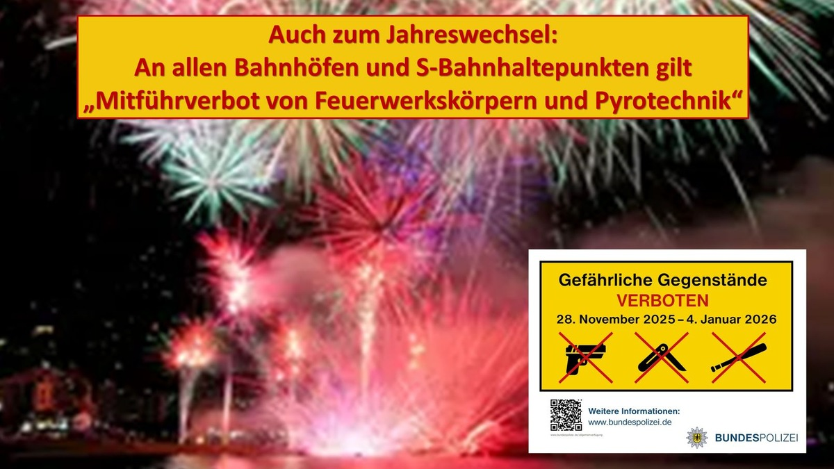 Bundespolizeidirektion München: Silvester-/Neujahrseinsatz auf Bahnanlagen und in Zügen: Bundespolizei gut aufgestellt - Foto: presseportal.de