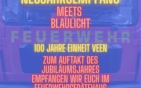 FW Alpen: 100 Jahre Einheit Veen: Einladung zum Neujahrsempfang am 01. Januar - Foto: presseportal.de