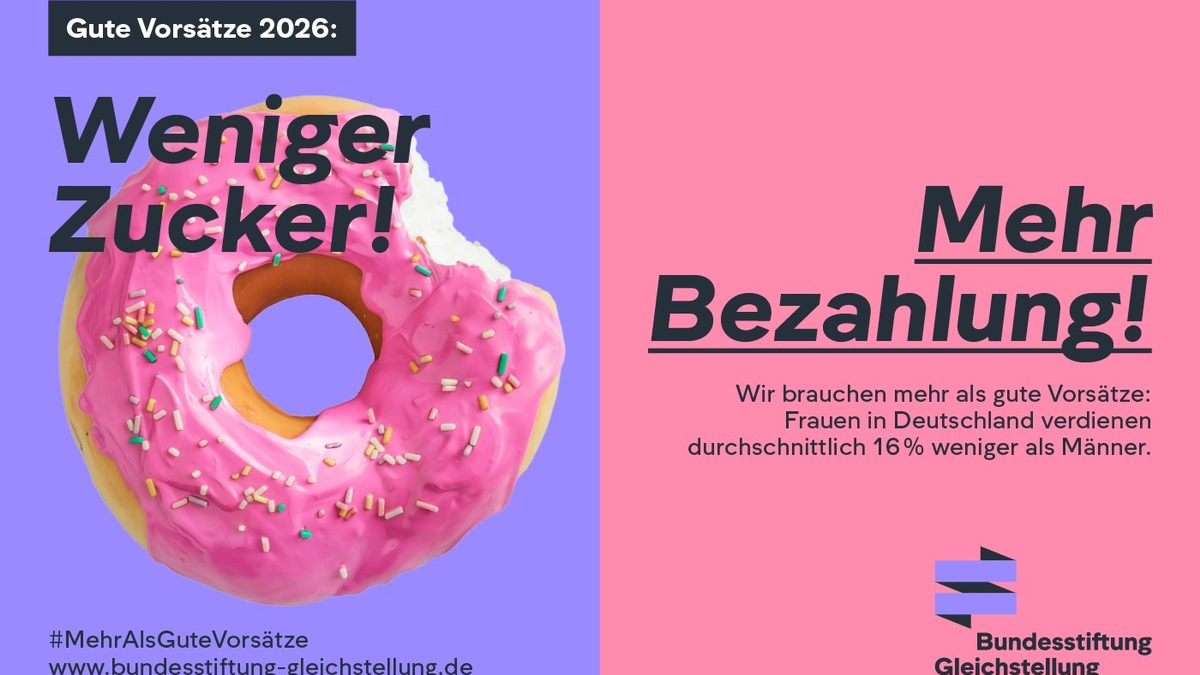 Strukturwandel geschlechtergerecht gestalten und gesellschaftlichen Zusammenhalt stärken / Bundesstiftung Gleichstellung startet mit Kampagne ins neue Jahr - Foto: presseportal.de