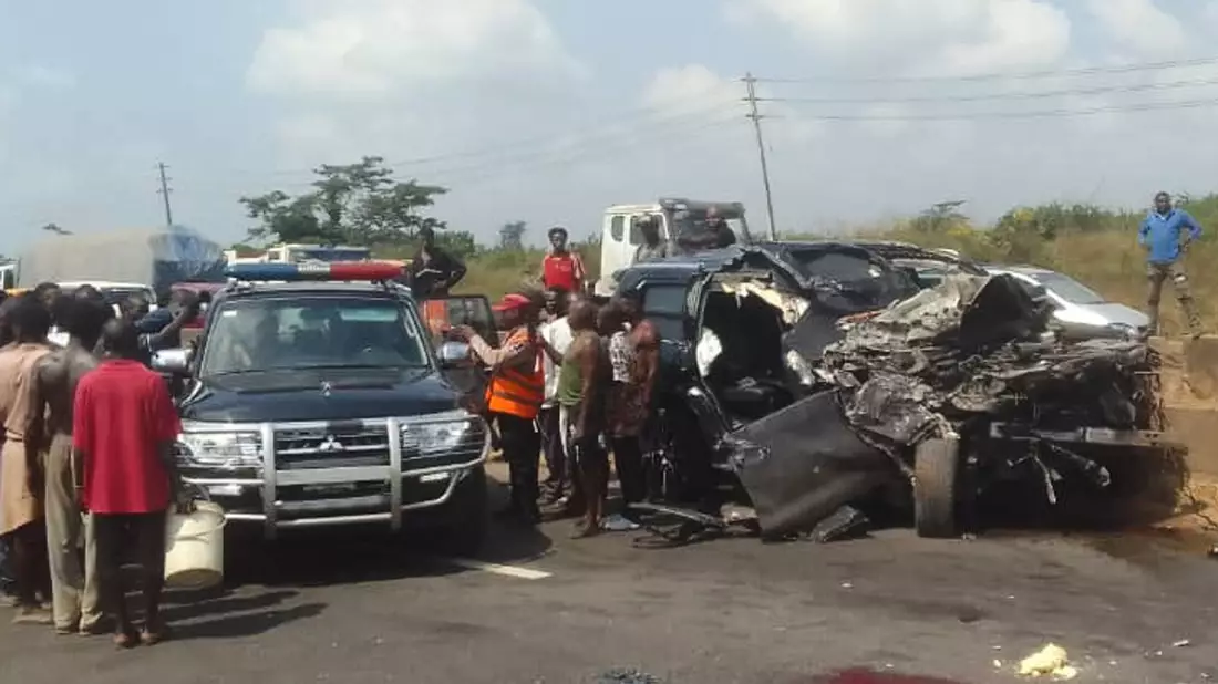 Zu dem Unfall kam es in Nigeria, wo Anthony Joshua Verwandte besuchte. (Archivbild) - Bild: Uncredited/Federal Road Safety Corps/AP/dpa