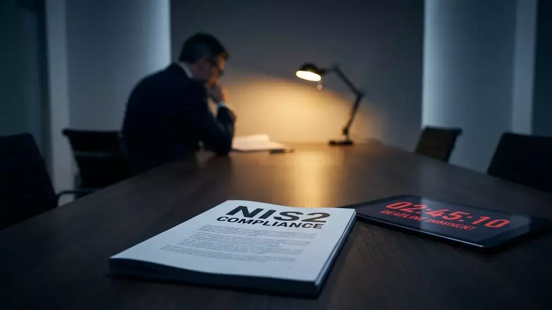 NIS2-Gesetz: Chefsache Cybersicherheit wird für Manager zur persönlichen Haftungsfalle Illustration mit AI erstellt übermittelt durch boerse-global.de