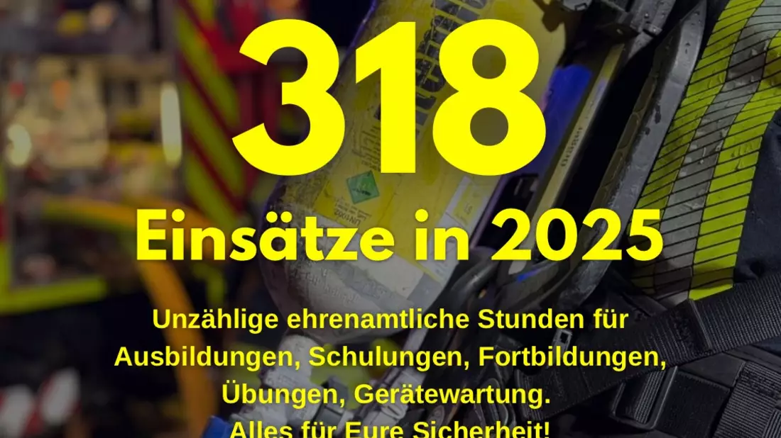 FW Leichlingen: Ruhiger Jahreswechsel für die Feuerwehr Leichlingen - über 300 Einsätze in 2025 - Bild: presseportal.de