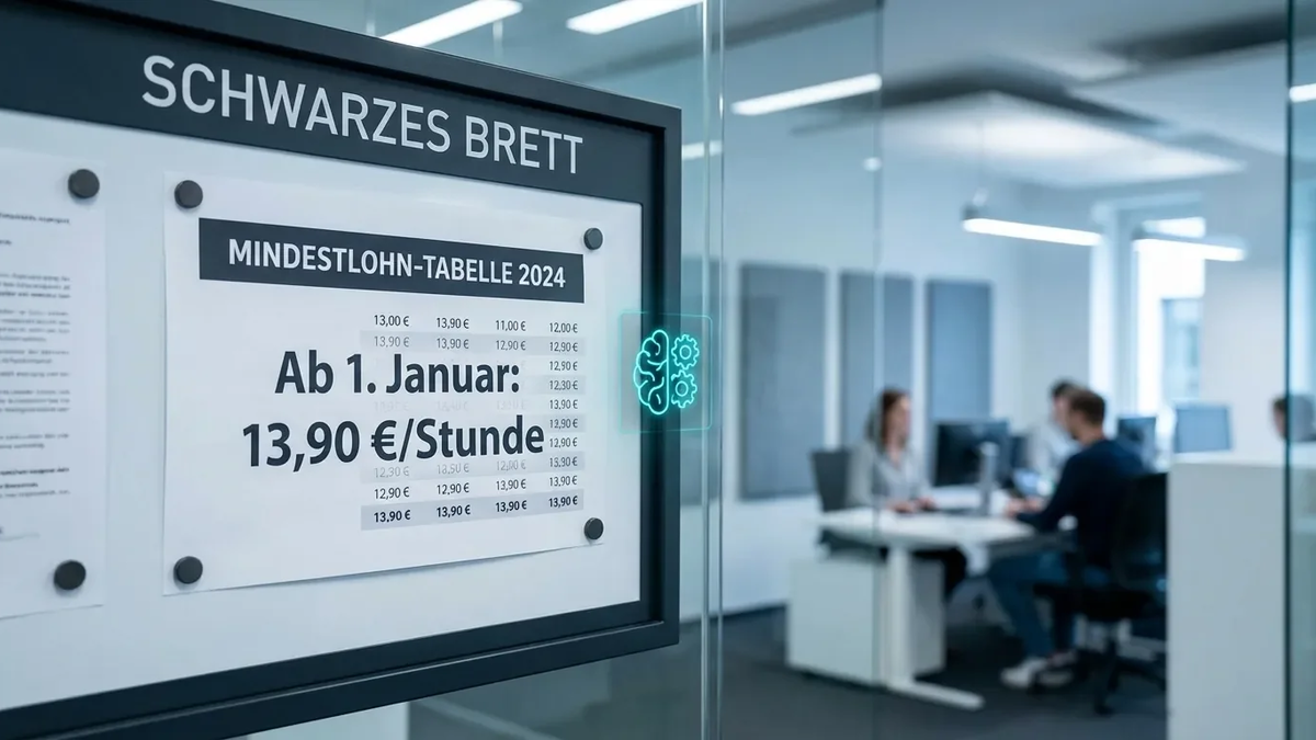 Aushangpflicht 2026: Mindestlohn und KI-Gesetz treten in Kraft - Foto: über boerse-global.de