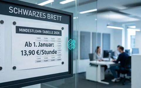 Aushangpflicht 2026: Mindestlohn und KI-Gesetz treten in Kraft - Foto: über boerse-global.de