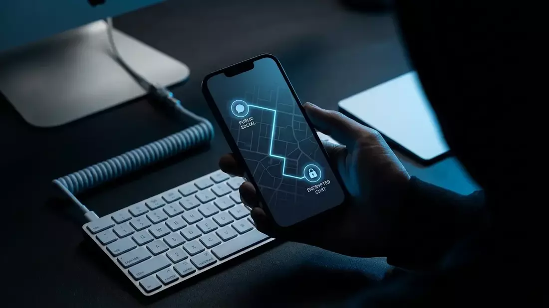 Cyberkriminelle locken Opfer in verschlüsselte Chat-Fallen Illustration mit AI erstellt übermittelt durch boerse-global.de