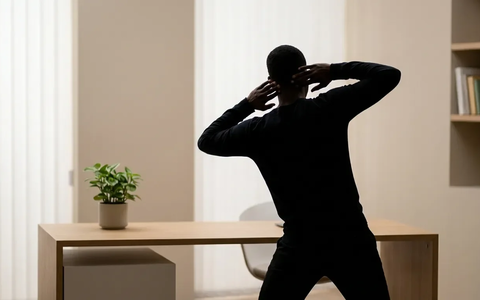 Diagonal-Crunch im Stand wird zum Büro-Fitness-Trend 2026 - Foto: über boerse-global.de