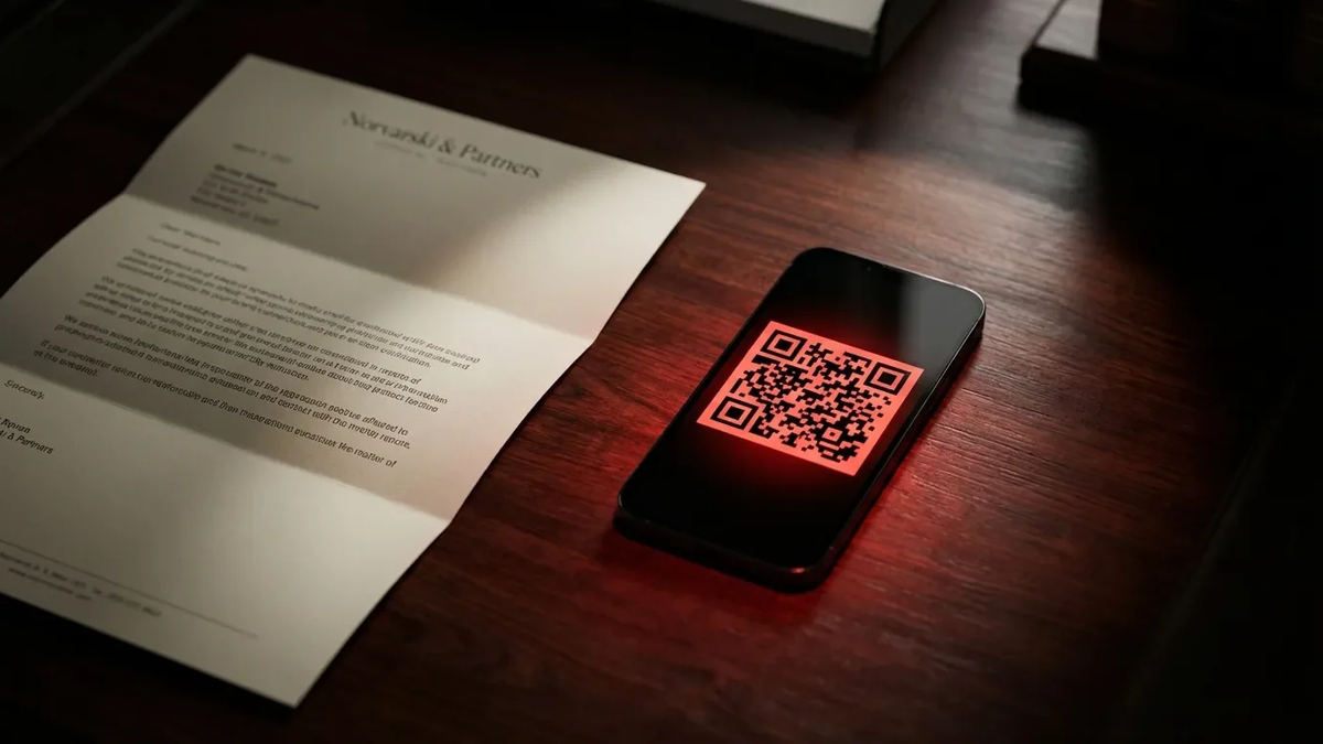 Norvarski-Betrüger schicken gefälschte Anwaltsbriefe mit QR-Codes - Foto: über boerse-global.de