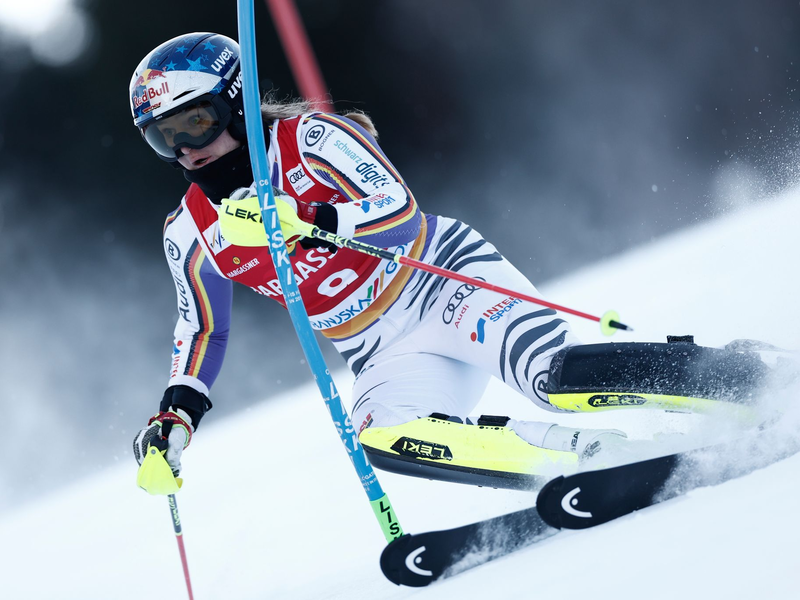 In bestechender Form: Die Schweizerin Camille Rast. - Foto: Gabriele Facciotti/AP/dpa