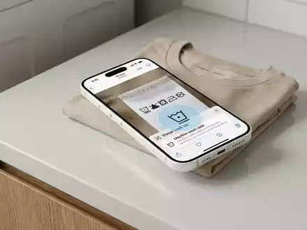 iPhone-Entschlüsselt: KI-App entziffert versteckte Wäsche-Symbole - Foto: über boerse-global.de