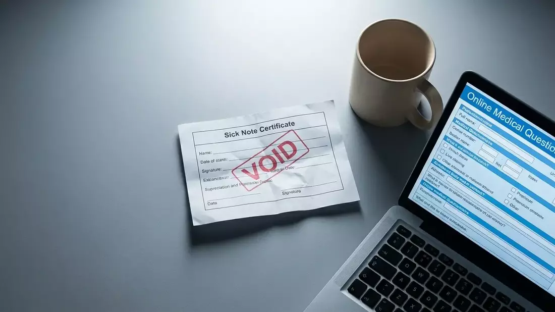 Click-AU: Digitaler Krankenschein kann Job kosten - Bild: über boerse-global.de