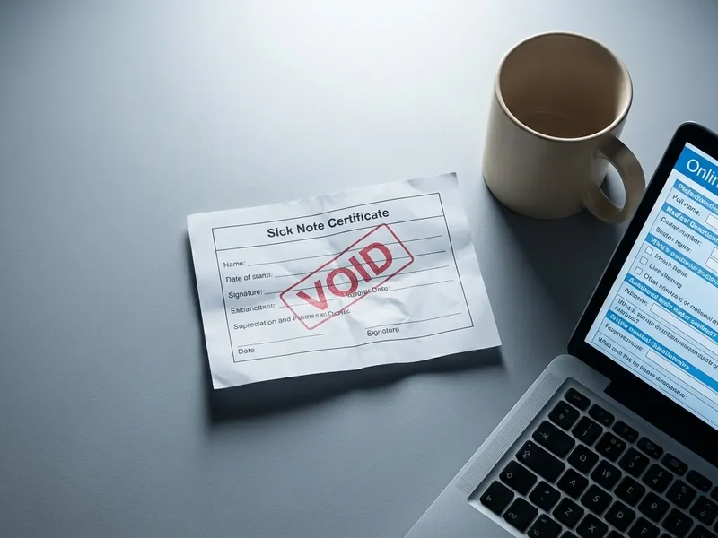 Click-AU: Digitaler Krankenschein kann Job kosten - Foto: über boerse-global.de