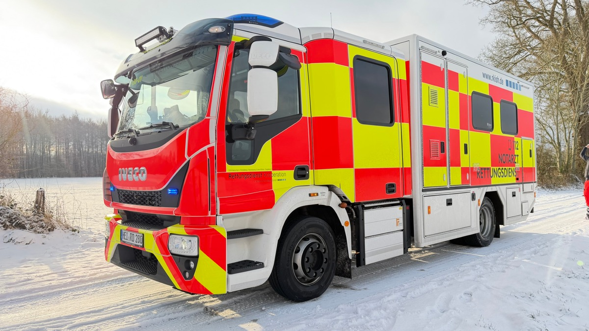 RKiSH: Der erste Intensivtransportwagen (ITW) für die schleswig-holsteinische Westküste startet - Foto: presseportal.de
