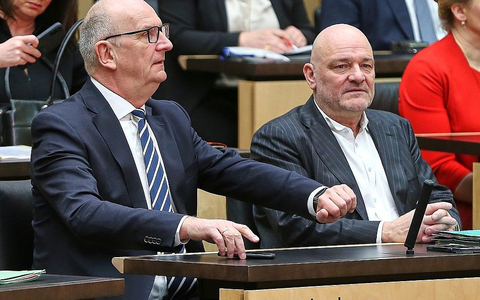 Robert Crumbach und Dietmar Woidke (Archiv) - Foto: via dts Nachrichtenagentur